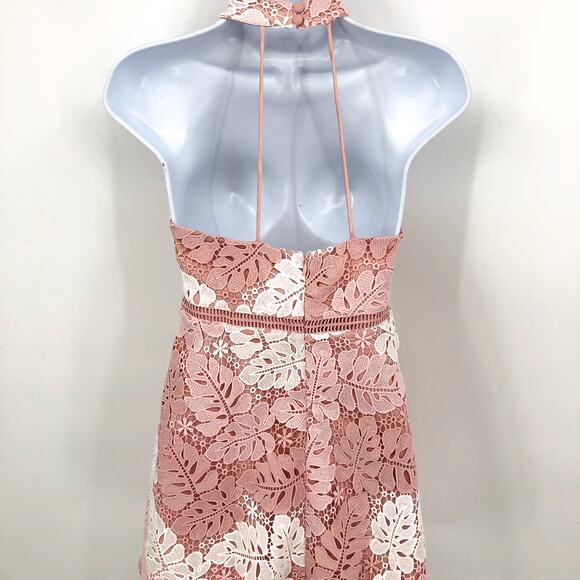 BARDOT JUNIOR Gemma Lace Halter Dress Girls Size 12 Pink White Two Tone NWT - Picture 8 of 15
